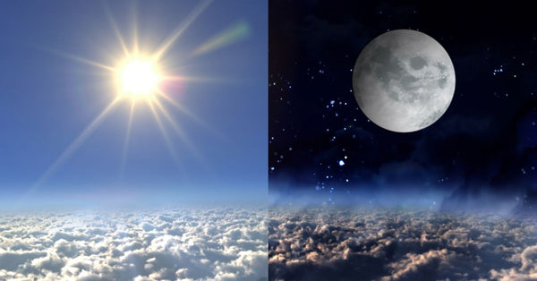 Day and night sky representing L-Taurine benefits for sleep and natural energy support
