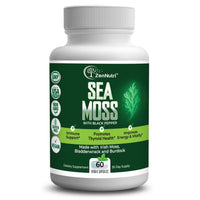 ZenNutri Sea Moss capsules 60 veggie caps bottle