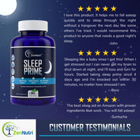 sleep prime testimonials image
